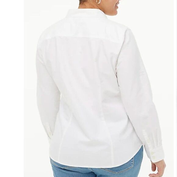 J. Crew Factory BP533 white Petite button-up oxford shirt in signature fit Small - Picture 5 of 11